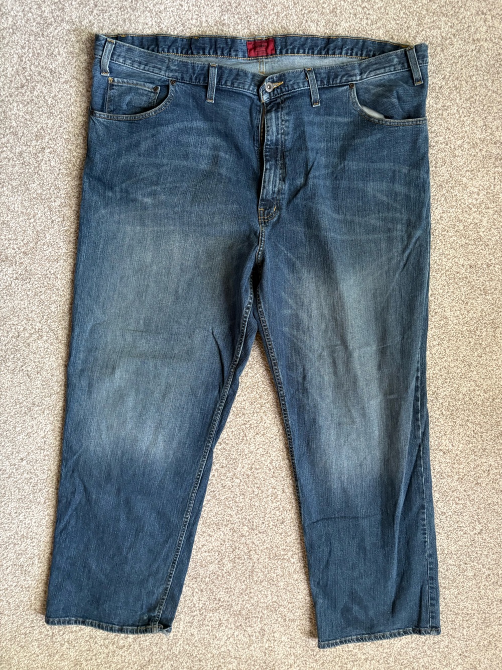 The Foundry Supply Co. Men's Washed Blue Relaxed Jeans